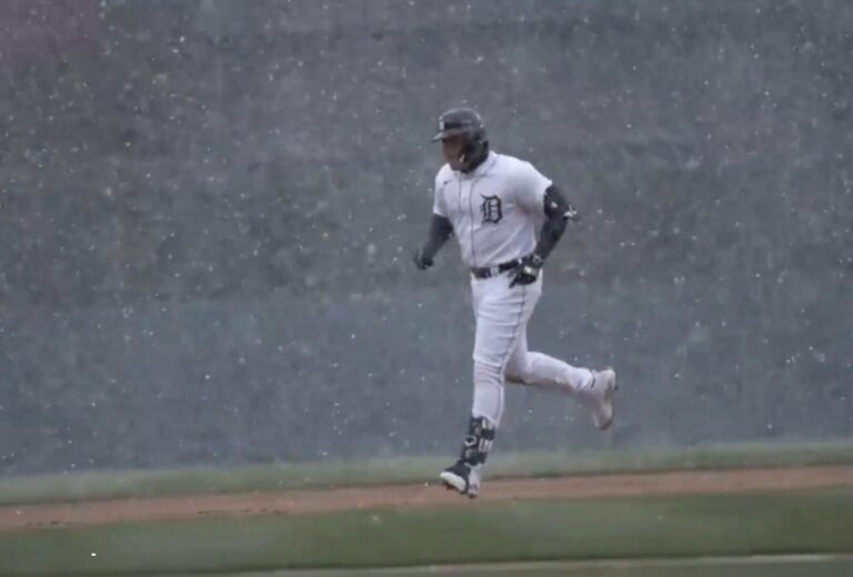 Miguel Cabrera leads Detroit Tigers past Cleveland Indians on ‘Snowpening Day’