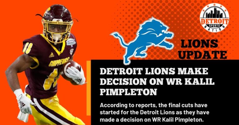 Detroit Lions make decision on WR Kalil Pimpleton