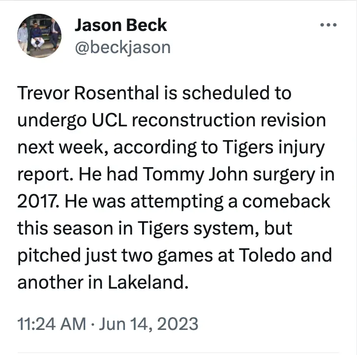 Detroit Tigers Trevor Rosenthal